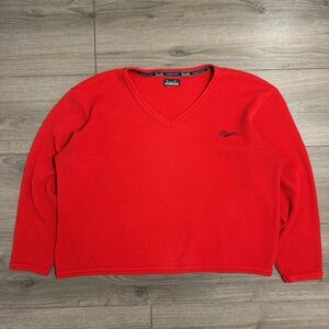 Vintage B.U.M Red V-Neck Sweater